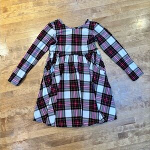Hanna Andersson Plaid Skater Dress (Sz 6-7)